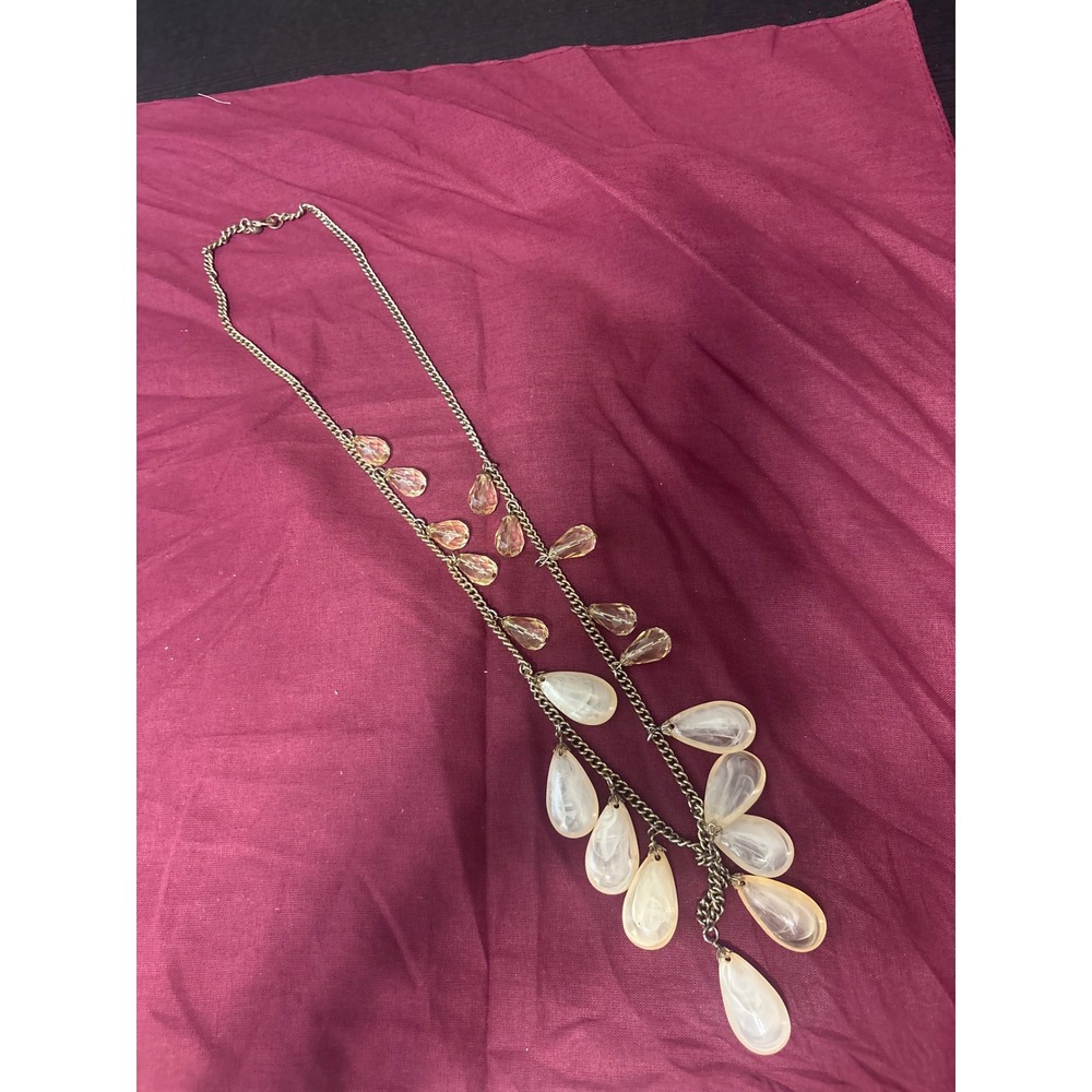 Gold toned Drop necklace Ann Taylor loft